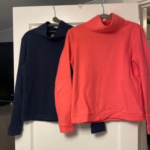 two Dudley Stephens sweatshirts.